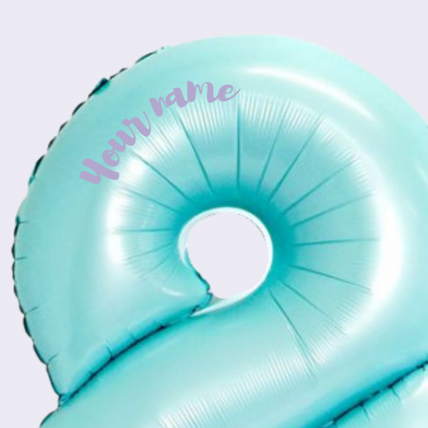 Light Blue Jumbo Number Personalised
